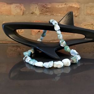 Vintage Turquoise & Silver Single Strand Necklace